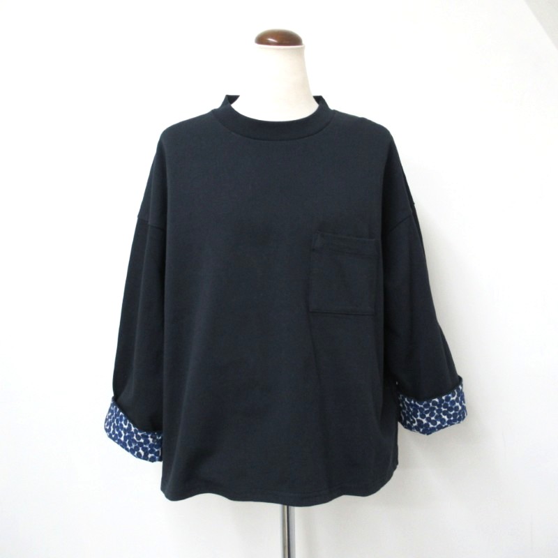 sosotto 袖裏LIBERTYクルーネック長袖プルオーバー /NV65